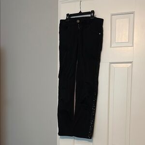 Justice Black Kids Jeans with Sequin Detail